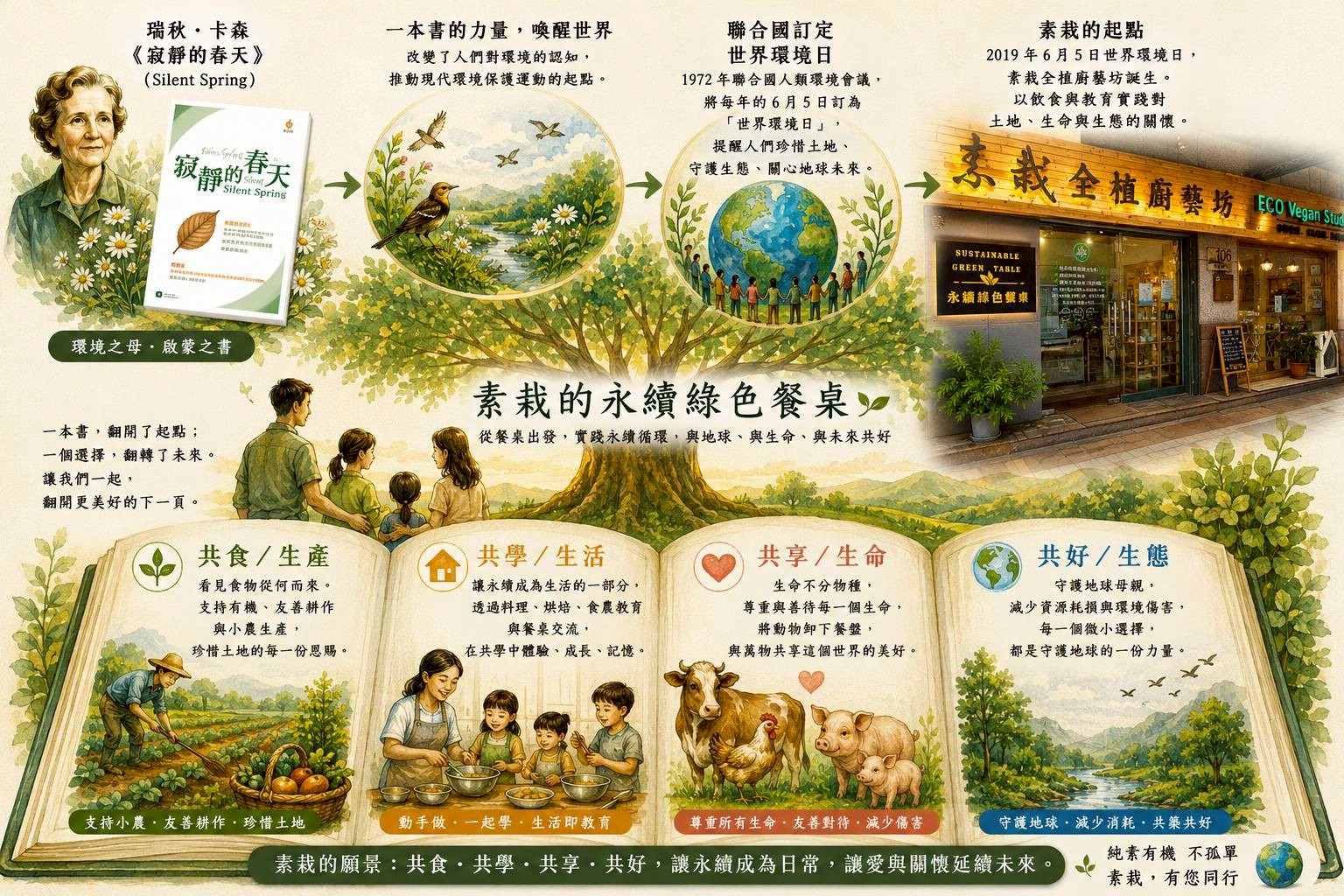 素栽永續綠色餐桌－共食生產・共學生活・共享生命・共好生態